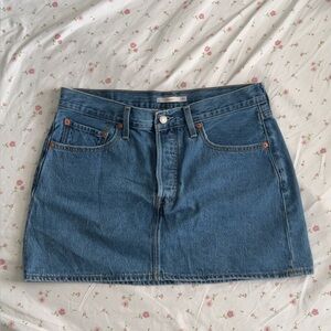 levi's blue icon skirt